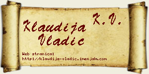 Klaudija Vladić vizit kartica